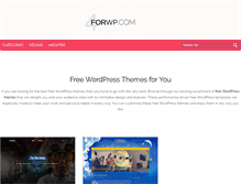 Tablet Screenshot of forwp.com